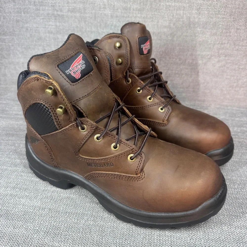 Red Wing FlexBond 6-inch Non Metallic Safety Toe Metguard Work Boots 8.5 D 4421
